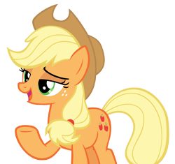 Size: 9007x8471 | Tagged: safe, artist:andoanimalia, applejack, earth pony, pony, a trivial pursuit, g4, bedroom eyes, female, mare, simple background, solo, transparent background, vector