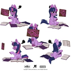 Size: 1200x1200 | Tagged: safe, artist:ycliyuan0217, twilight sparkle, pony, unicorn, g4, g5, 3d, angry, blushing, book, g4 to g5, generation leap, open mouth, simple background, sitting, solo, unicorn twilight, white background