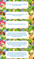 Size: 2048x3477 | Tagged: safe, gameloft, apple bloom, applejack, earth pony, pony, g4, my little pony: magic princess, official, apple bloom's bow, applejack's hat, bow, cowboy hat, dialogue, dialogue box, english, event, female, filly, foal, hair bow, hat, high res, implied granny smith, mare, mobile game, speech bubble, text