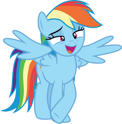 Size: 3000x3046 | Tagged: safe, artist:cloudy glow, rainbow dash, pegasus, pony, g4, grannies gone wild, .ai available, cute, dashabetes, female, high res, mare, simple background, solo, transparent background, vector