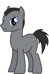 Size: 1280x1938 | Tagged: safe, artist:edy_january, edit, vector edit, oc, oc:white knight, earth pony, pony, g4, angry, antagonist, bad pony, base used, incision eye, incision wound, male, simple background, solo, stallion, transparent background, vector