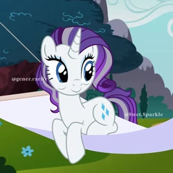 Size: 640x640 | Tagged: safe, artist:generrarity, artist:swet.sparkle, rarity, pony, unicorn, g4, the last problem, eyeshadow, fake eyelashes, female, hammock, lying down, makeup, mare, older, older rarity, outdoors, prone, signature, solo