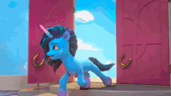 Size: 1920x1078 | Tagged: safe, screencap, dazzle feather, misty brightdawn, skye silver, pegasus, pony, unicorn, g5, my little pony: make your mark, my little pony: make your mark chapter 4, the jinxie games, spoiler:g5, spoiler:my little pony: make your mark, spoiler:my little pony: make your mark chapter 4, spoiler:mymc04e03, anchorman, animated, couch, female, frightened, frustrated, lying down, male, mare, news report, remote control, reporter, scared, sound, stallion, surprised, television, webm