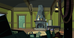 Size: 5767x3000 | Tagged: safe, artist:cloudshadezer0, g4, sisterhooves social, .ai available, background, cranky doodle donkey's house, fireplace, interior, no pony, spider web, vector