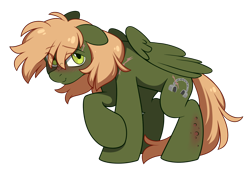 Size: 1800x1250 | Tagged: safe, artist:crimmharmony, oc, oc only, oc:murky, pegasus, pony, fallout equestria, fallout equestria: murky number seven, blushing, ears back, fanfic art, male, nervous, pegasus oc, shy, simple background, solo, stallion, transparent background