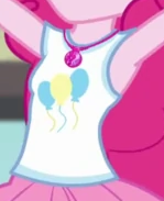 Size: 149x183 | Tagged: safe, screencap, pinkie pie, human, equestria girls, g4, my little pony equestria girls: better together, stressed in show, stressed in show: pinkie pie, armpits, boobshot, breasts, clothes, cutie mark on clothes, geode of sugar bombs, jewelry, magical geodes, necklace, pictures of chests, rah rah skirt, skirt, tank top