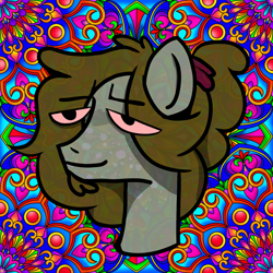 Size: 2048x2048 | Tagged: safe, artist:cactoide, oc, oc:nopal junk-ie, pegasus, pony, drugs, high, high res, solo