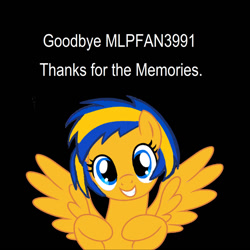 Size: 894x894 | Tagged: safe, artist:detectivefrankie, oc, oc only, oc:flare spark, pegasus, pony, g4, female, goodbye, solo