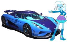 Size: 1520x855 | Tagged: safe, artist:marcorulezzz, trixie, human, equestria girls 10th anniversary, equestria girls, g4, my little pony equestria girls: better together, blue, car, clothes, female, hoodie, jacket, koenigsegg, koenigsegg regera, miniskirt, pointing, pose, shoes, simple background, skirt, smiling, smirk, socks, solo, sports car, transparent background