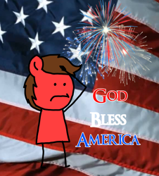 Size: 3023x3351 | Tagged: safe, artist:professorventurer, oc, oc:professor venturer, anthro, 4th of july, american flag, american independence day, fireworks, high res, holiday, salute, stick figure, stock image, stylistic suck, united states