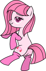 Size: 658x1001 | Tagged: safe, artist:muhammad yunus, oc, oc only, oc:annisa trihapsari, earth pony, pony, g4, adorasexy, annibutt, bedroom eyes, butt, clothes, cute, earth pony oc, female, looking at you, looking back, looking back at you, mare, ocbetes, pink socks, plot, sexy, simple background, smiling, smiling at you, socks, solo, transparent background