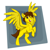 Size: 2488x2496 | Tagged: safe, artist:rutkotka, oc, oc only, oc:toasty, pegasus, pony, abstract background, happy, high res, looking at you, male, open mouth, open smile, passepartout, pegasus oc, rearing, smiling, solo, spread wings, stallion, three quarter view, wings