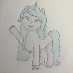 Size: 3024x3024 | Tagged: safe, artist:initials_eve, izzy moonbow, pony, unicorn, g5, high res, pencil drawing, solo, traditional art