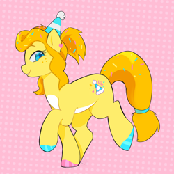 Size: 2500x2500 | Tagged: safe, artist:choppedraven, oc, oc only, earth pony, pony, g4, artfight, colored hooves, digital art, high res, party, solo