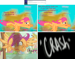 Size: 2202x1740 | Tagged: safe, artist:redheadfly, scootaloo, pony, tumblr:ask-adultscootaloo, g4, animated, flying, gif, motion blur, older, scootaloo can fly, solo
