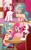 Size: 1280x2048 | Tagged: safe, artist:kebchach, pinkie pie, oc, oc only, oc:jun, oc:snowy do, earth pony, pony, unicorn, g4, chest fluff, earth pony oc, female, heart, heart eyes, horn, male, mare, ok hand sign, restaurant, stallion, talking, trio, unicorn oc, wingding eyes