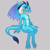 Size: 4000x4000 | Tagged: safe, artist:hexecat, princess ember, dragon, g4, dragoness, female, gray background, grin, horns, lidded eyes, looking at you, signature, simple background, sitting, smiling, solo, spread wings, tail, wings