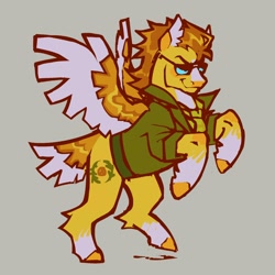 Size: 1024x1024 | Tagged: safe, artist:somberstar, pegasus, pony, crossover, kazuhira miller, metal gear, ponified, solo, sunglasses