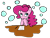 Size: 1024x768 | Tagged: safe, artist:toridesori, pinkie pie, earth pony, pony, g4, :>, bubble, old art, paper, simple background, solo, transparent background