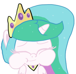 Size: 2910x2826 | Tagged: safe, artist:wissle, princess celestia, alicorn, pony, g4.5, my little pony: pony life, atg 2023, cake, cakelestia, eating, eyes closed, female, food, happy, high res, mare, newbie artist training grounds, open mouth, puffy cheeks, simple background, solo, that pony sure does love cakes, transparent background