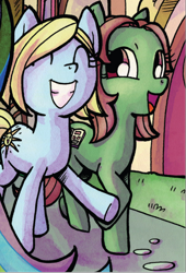 Size: 554x817 | Tagged: safe, artist:agnesgarbowska, idw, official comic, earth pony, pony, friends forever #6, g4, my little pony: friends forever, spoiler:comic, comic, preview, smiling, unnamed character, unnamed pony