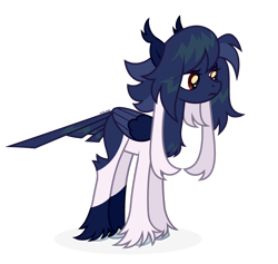 Size: 1920x1818 | Tagged: safe, artist:kabuvee, oc, oc only, pegasus, pony, female, mare, simple background, solo, tail, tail feathers, transparent background, unshorn fetlocks