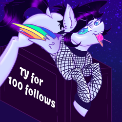Size: 2000x2000 | Tagged: safe, artist:dankpegasista, oc, oc:lunar dash, pegasus, pony, black mane, box, butt, candy, colored eyelashes, colored lineart, colored pupils, colored wings, digital art, dock, ear piercing, eyebrows, eyebrows visible through hair, fishnet clothing, folded wings, food, full body, heart, heart eyes, high res, highlights, krita, licking, lollipop, long eyelashes, long tail, looking at you, lying down, multicolored wings, open mouth, piercing, plot, prone, quadrupedal, rainbow wings, simple background, smiling, smiling at you, soft shading, solo, sparkles, stars, tail, teeth, tongue out, tongue piercing, wingding eyes, wings