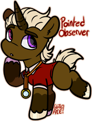 Size: 1055x1390 | Tagged: safe, artist:sexygoatgod, oc, oc only, oc:pointed observer, pony, unicorn, adoptable, chibi, male, simple background, solo, transparent background