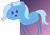 Size: 2605x1801 | Tagged: safe, artist:wissle, trixie, pony, unicorn, g4, atg 2023, bent over, female, gradient background, looking down, mare, newbie artist training grounds, open mouth, race swap, solo, stick pony, stickmare, style emulation, surprised, transparent background