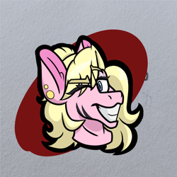 Size: 3578x3578 | Tagged: safe, artist:drheartdoodles, oc, oc:kara waypoint, bust, commission, digital art, female, high res, mare, portrait, smiling, your character here