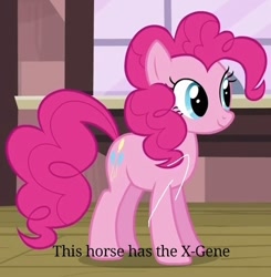 Size: 449x458 | Tagged: safe, screencap, pinkie pie, earth pony, pony, g4, marvel, solo, x-gene, x-men