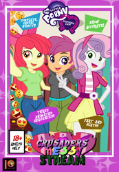 Size: 2200x3187 | Tagged: safe, artist:succubi samus, apple bloom, scootaloo, sweetie belle, human, comic:crusaders messy stream, equestria girls, g4, adorabloom, art pack, breasts, casual nudity, cute, cutealoo, cutie mark crusaders, diasweetes, female, fetish, high res, implied farting, implied lolicon, implied nudity, implied scat, nudity, paywall content, show accurate