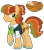 Size: 1368x1550 | Tagged: safe, artist:strawberry-spritz, oc, oc only, oc:apple scramble, earth pony, pony, g4, clothes, magical lesbian spawn, male, offspring, parent:half baked apple, parent:ms. peachbottom, simple background, solo, stallion, transparent background