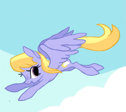 Size: 733x650 | Tagged: safe, artist:sigmapegasi, cloud kicker, pegasus, pony, g4, cloud, flying, sky, solo