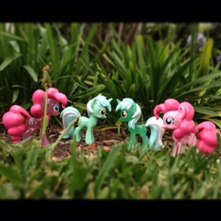 Size: 612x612 | Tagged: safe, lyra heartstrings, pinkie pie, earth pony, pony, unicorn, g4, official, 2013, artifact, collectible, female, figure, funko, hot topic, irl, mare, photo, toy, vinyl collectible, vinyl figure