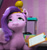 Size: 1104x1187 | Tagged: safe, screencap, pipp petals, pegasus, pony, g5, my little pony: make your mark, my little pony: make your mark chapter 4, sunny side up, spoiler:g5, clipboard, cropped, female, food, frown, lemon, looking up, mare, solo, unamused