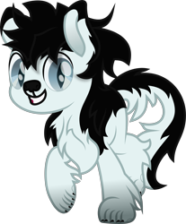 Size: 4373x5271 | Tagged: safe, artist:php178, oc, dog, dog pony, hengstwolf, husky, hybrid, original species, pony, werewolf, wolf, wolf pony, g4, the last problem, .svg available, :d, black and white, black and white tail, black mane, blake connors, blue eyes, bushy tail, cheek fluff, chest fluff, chin fluff, claws, colored pupils, colored sclera, cute, cute little fangs, cute smile, dog nose, ear fluff, face fluff, facial freckles, fanart, fangs, freckles, fur, grayscale, happy, hoof heart, leg fluff, looking at you, male, monochrome, movie accurate, neck fluff, open mouth, open smile, paw pads, paw prints, pawkinesis, paws, ponified, profile picture, race swap, redesign, remake, shading, sharp teeth, simple background, slit pupils, smiling, smiling at you, solo, species swap, svg, tail, teeth, transparent background, two toned tail, underhoof, vector, webkinz, youtube
