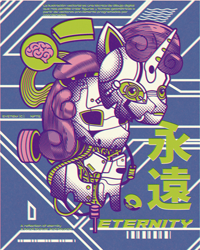 Size: 2400x3000 | Tagged: safe, artist:poxy_boxy, sweetie belle, gynoid, pony, robot, robot pony, g4, abstract background, brain, bust, female, high res, mare, organs, pictogram, solo, sweetie bot, text