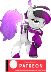 Size: 1572x2198 | Tagged: safe, artist:pure-blue-heart, oc, oc only, oc:ace, original species, scented pony, asexual, candle, closed species, clothes, colored hooves, female, freckles, gray eyes, hoodie, mare, patreon, patreon reward, simple background, smoke, solo, transparent background