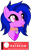 Size: 957x1542 | Tagged: safe, artist:pure-blue-heart, oc, oc only, earth pony, pony, :p, bust, collar, earth pony oc, heart, patreon, patreon reward, pink eyes, portrait, simple background, tongue out, transparent background, two toned mane