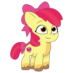 Size: 1200x1200 | Tagged: safe, artist:prixy05, apple bloom, earth pony, pony, g4, g5, my little pony: tell your tale, female, filly, foal, g4 to g5, generation leap, simple background, solo, transparent background, vector