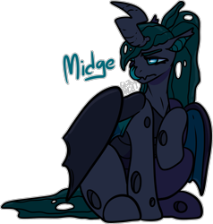Size: 1601x1683 | Tagged: safe, artist:sexygoatgod, oc, oc only, alicorn, changepony, hybrid, pony, adoptable, changeling hybrid, female, hybrid alicorn, interspecies offspring, magical lesbian spawn, offspring, parent:princess luna, parent:queen chrysalis, parents:chrysaluna, simple background, solo, transparent background