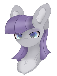 Size: 1822x2429 | Tagged: safe, alternate version, artist:sodapop sprays, maud pie, earth pony, pony, g4, bust, chest fluff, commission, ear fluff, portrait, simple background, solo, transparent background, ych result
