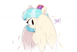 Size: 1992x1356 | Tagged: safe, artist:mar0x8, coco pommel, pegasus, pony, g4, female, mare, pegasus coco pommel, race swap, simple background, solo, white background