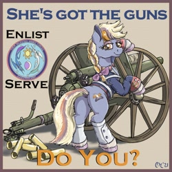 Size: 1000x1000 | Tagged: safe, artist:clarkeotterton, oc, oc only, earth pony, pony, fallout equestria, butt, dock, earth pony oc, plot, recruitment poster, solo, tail