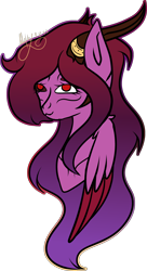 Size: 2218x4063 | Tagged: safe, artist:thecommandermiky, oc, oc only, oc:nadia, deer, deer pony, hybrid, original species, pegasus, pony, deer oc, horn, horn jewelry, jewelry, long hair, long horn, long mane, non-pony oc, pegasus oc, red eyes, simple background, solo, transparent background, wings