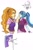 Size: 1200x1800 | Tagged: safe, artist:yarderrr0, adagio dazzle, aria blaze, sonata dusk, human, equestria girls, g4, angry, chibi, clothes, female, fingerless gloves, gem, gloves, gritted teeth, head pat, jealous, lesbian, pat, ship:sonagio, shipping, shirt, simple background, siren gem, skirt, spiked wristband, teeth, the dazzlings, wall, white background, wristband