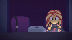 Size: 520x293 | Tagged: safe, screencap, sci-twi, sunset shimmer, twilight sparkle, human, equestria girls, equestria girls specials, g4, my little pony equestria girls: better together, my little pony equestria girls: sunset's backstage pass, angry, animated, clothes, driving, duo, duo female, female, gif, pajamas, rv, seatbelt