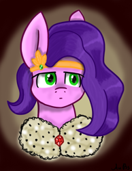 Size: 630x810 | Tagged: safe, artist:derpy_fan, pipp petals, pegasus, pony, g5, adorapipp, bust, cute, female, jewelry, mare, solo, tiara