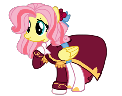 Size: 878x691 | Tagged: safe, artist:evergreen2024, fluttershy, pony, g4, clothes, cookie run, cosplay, costume, female, mare, simple background, solo, transparent background